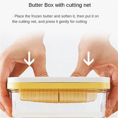 Butter Box With Lid Butter Tray & Cutting Mesh, Kitchen Airtight Storage Crisper