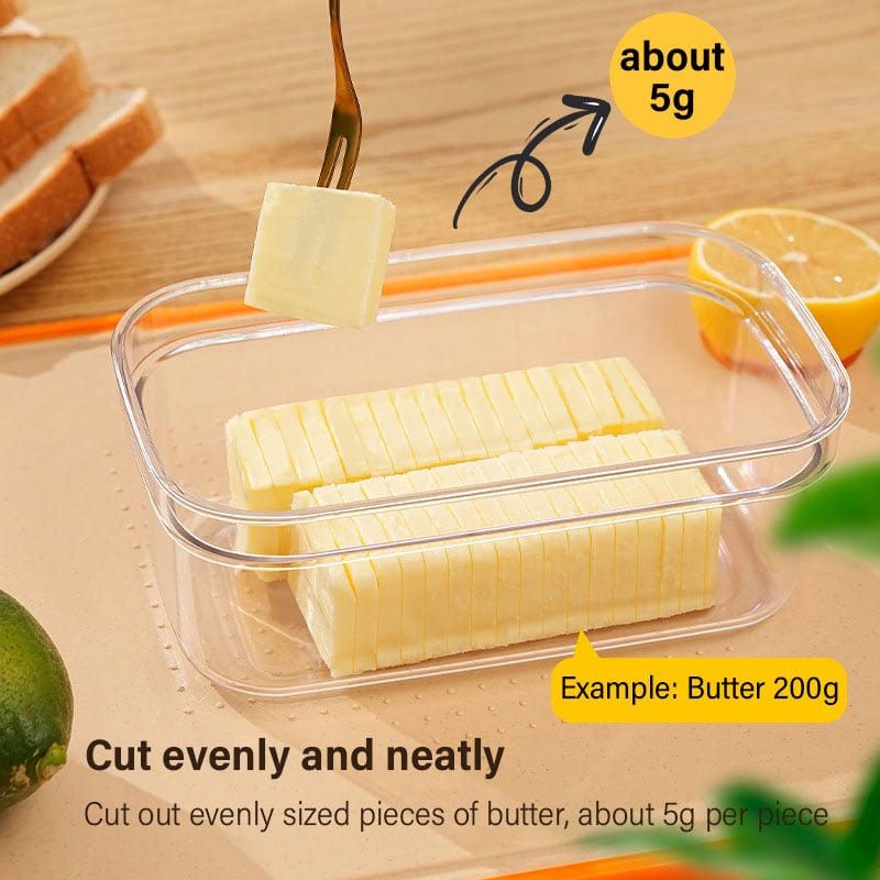 Butter Box With Lid Butter Tray & Cutting Mesh, Kitchen Airtight Storage Crisper