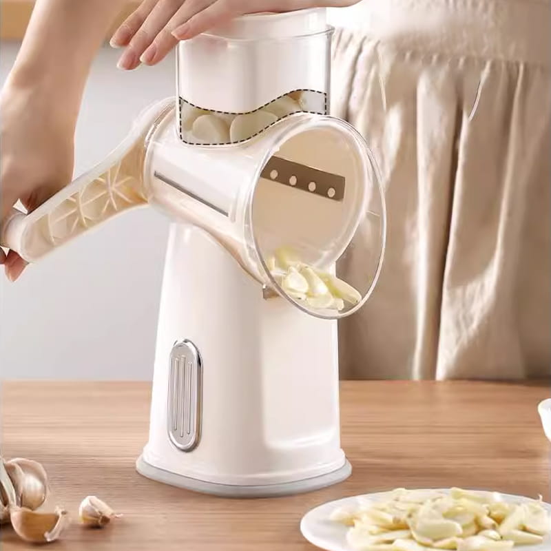 Multifunctional Rotary Vegetable Grater with Handle