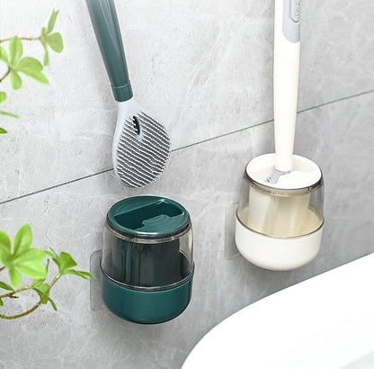 Household long handle silicone toilet brush