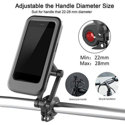 WATERPROOF SHOCKPROOF BIKE & MOTORCYCLE PHONE HOLDER