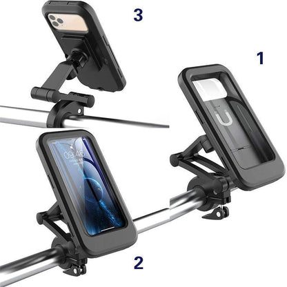 WATERPROOF SHOCKPROOF BIKE & MOTORCYCLE PHONE HOLDER