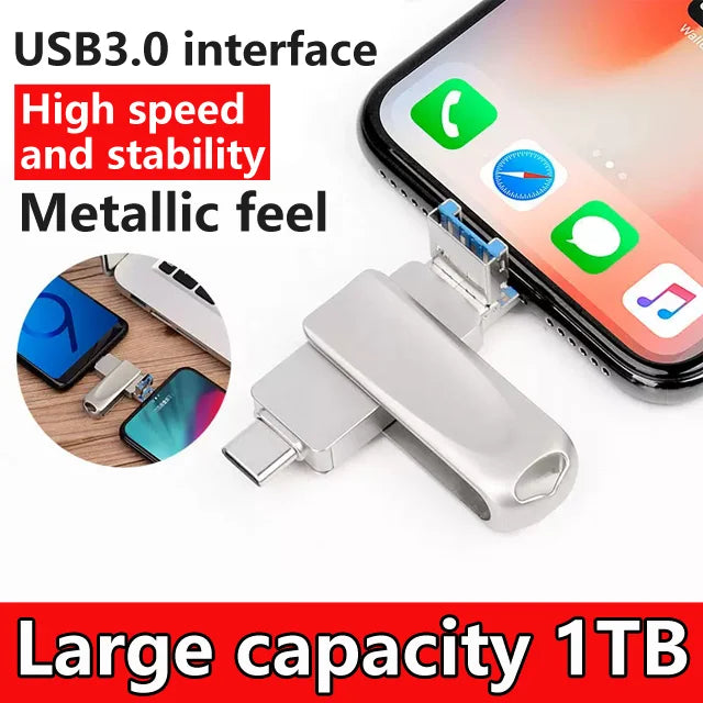 Multifunctional Large-capacity 4-in-1 Mobile Phone Expansion Flash Drive（50% OFF）