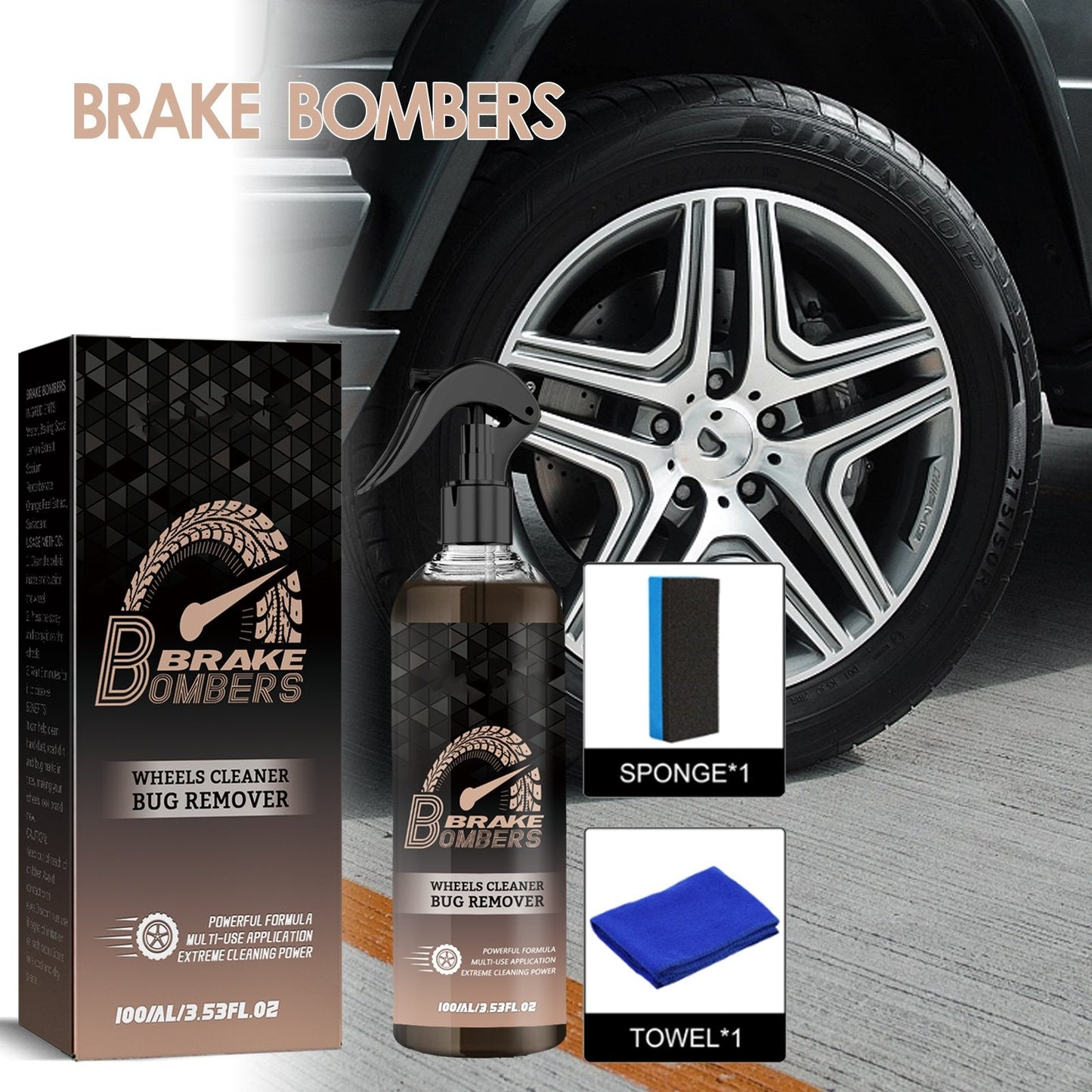 Brake Bombers Wheels Cleaner Remover