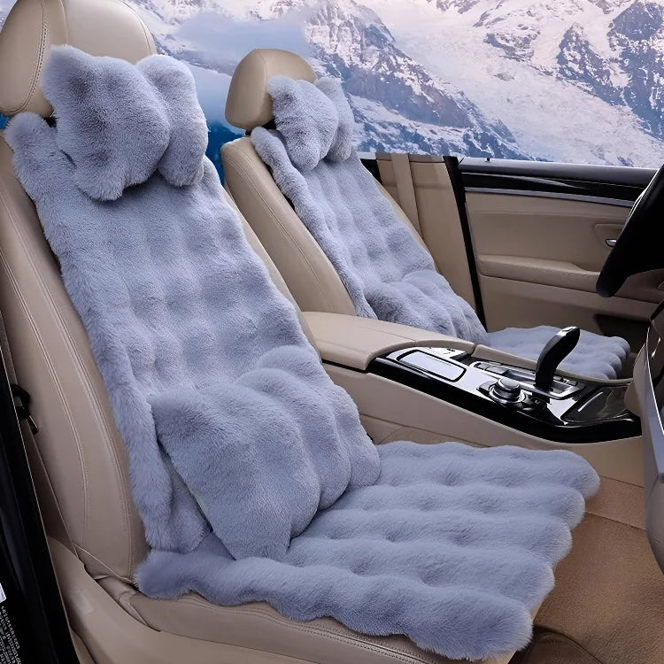 [Best Gift For Car] Luxury Thickened Plush Car Seat Cushion Set