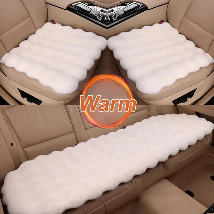 [Best Gift For Car] Luxury Thickened Plush Car Seat Cushion Set