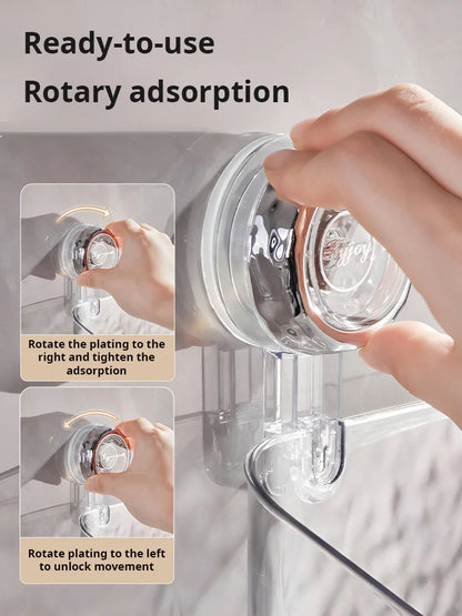 Light Luxury Style Glacier Pattern Suction Cup Shelf