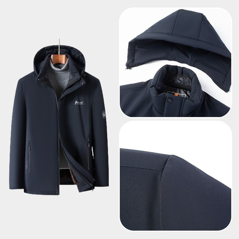 🎁Best Gift🎁 - Men’s Padded Thermal Plush Parka Jacket with Removable Hood